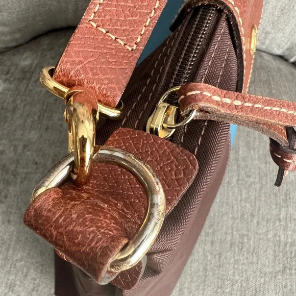 Longchamp Brown and Blue Mini Bag - Picture 7 of 11